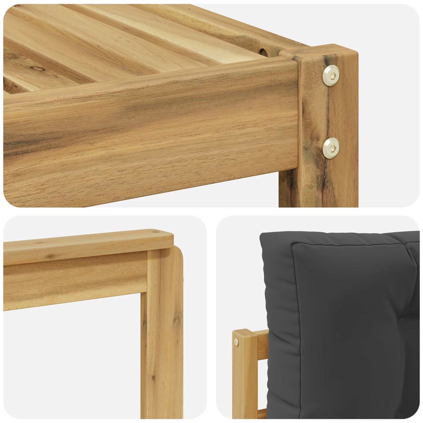 Outdoor-Sofagarnitur 4 stk. Weiß und Anthrazit