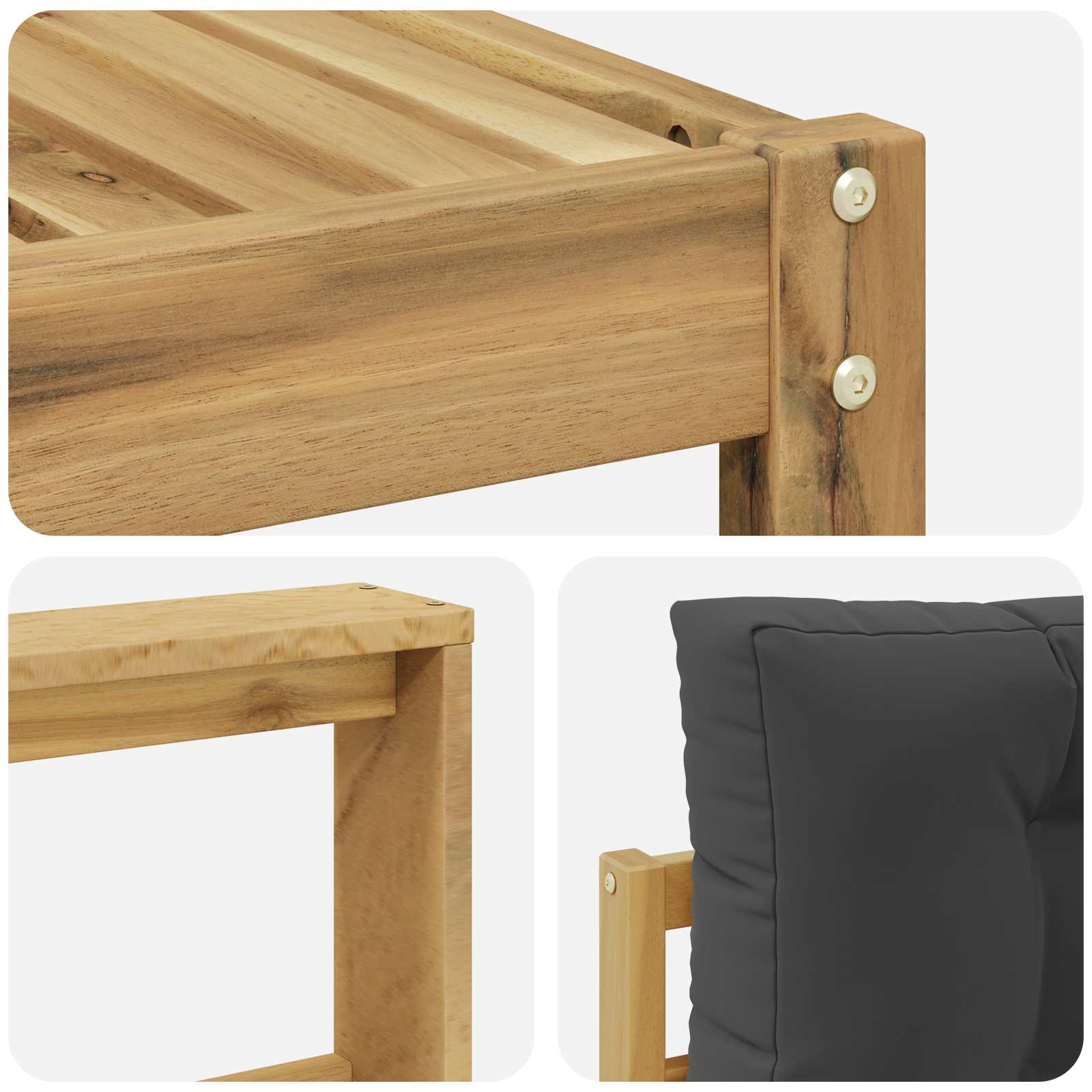 Outdoor-Sofagarnitur mit Kissen 4 pcs Weiß und Anthrazit