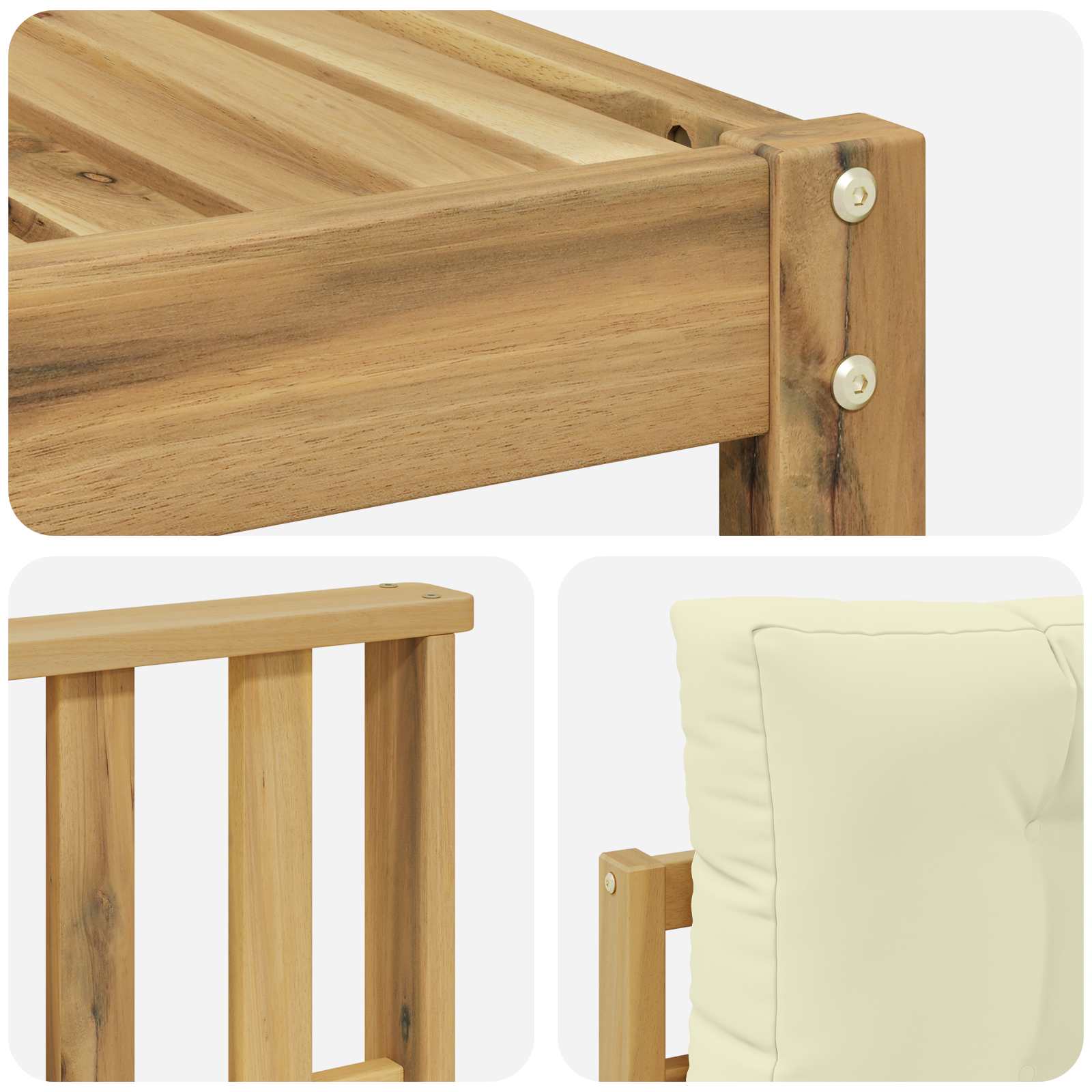 Outdoor-Sofagarnitur 6 stk. Weiß und Creme