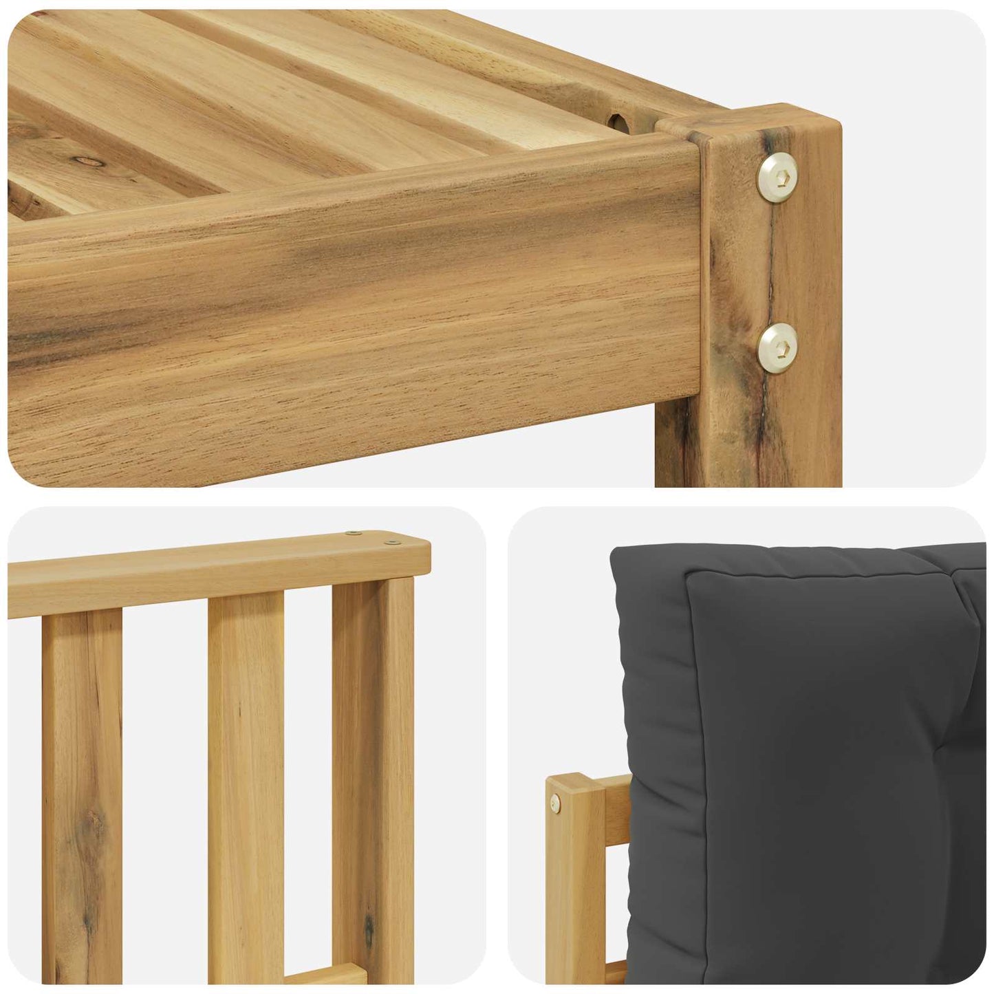 Outdoor-Sofagarnitur 6 stk. Weiß und Anthrazit