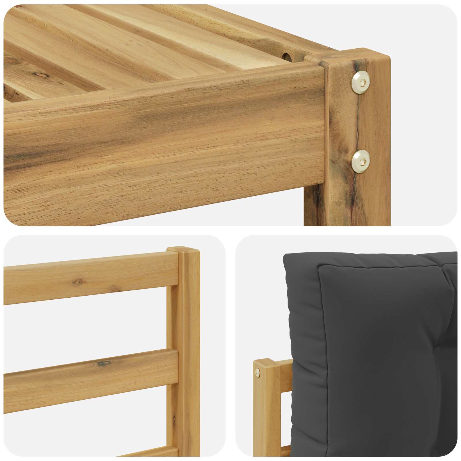 Outdoor-Sofagarnitur 6 stk. Weiß und Anthrazit