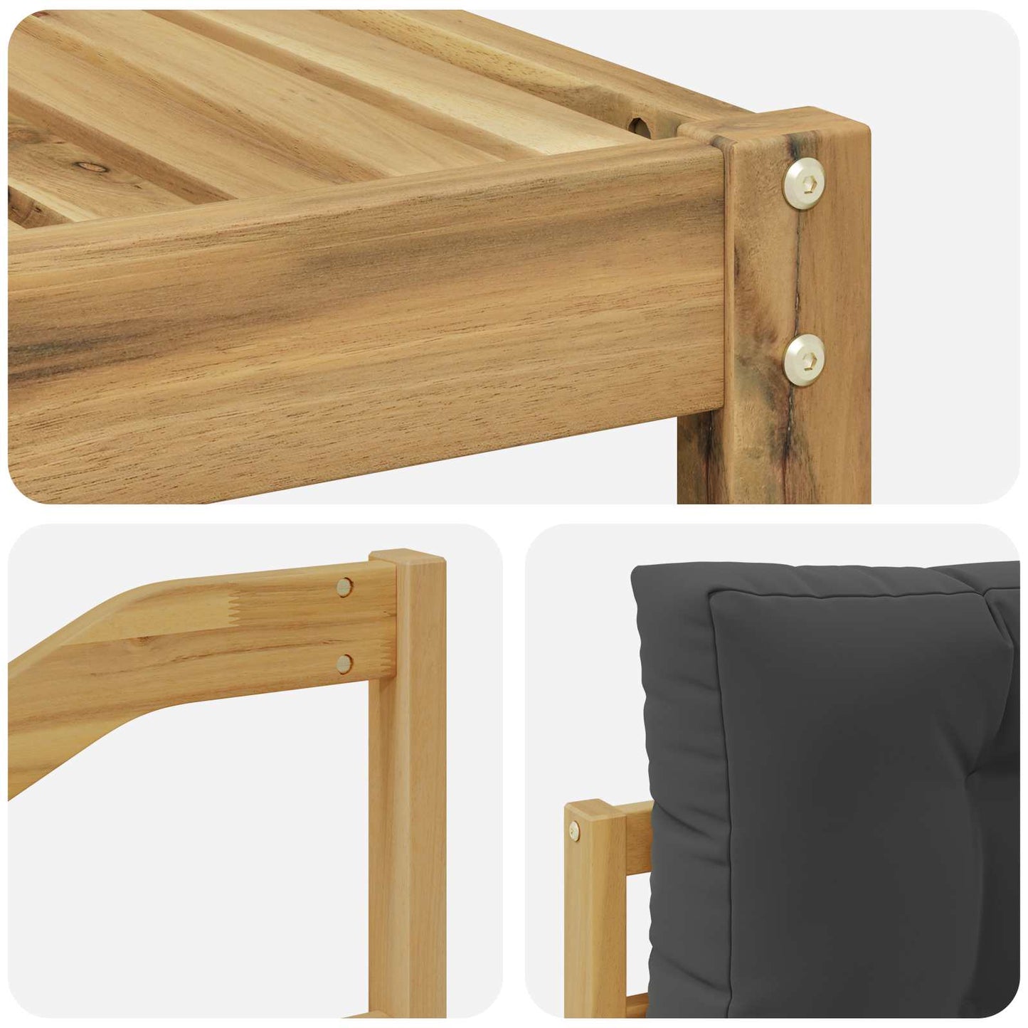 Outdoor-Sofagarnitur mit Kissen 6 pcs Weiß und Anthrazit