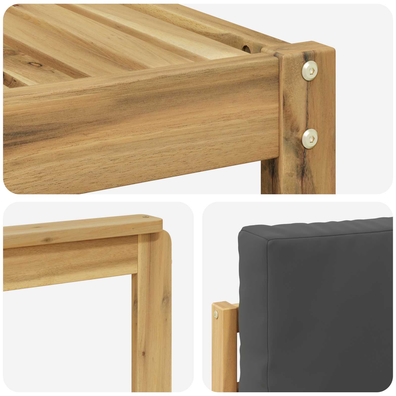 Outdoor-Sofagarnitur 7 stk. Weiß und Anthrazit