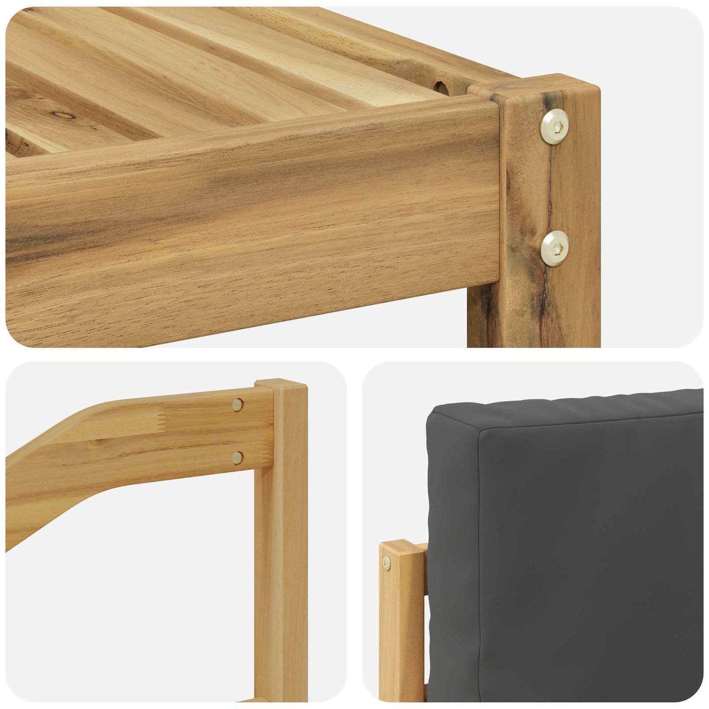 Outdoor-Sofagarnitur 5 stk. Weiß und Anthrazit