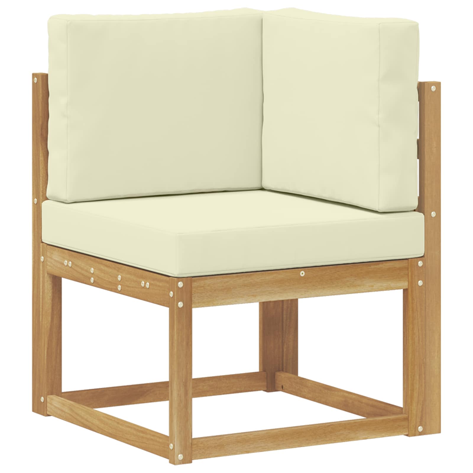 Outdoor-Sofagarnitur 5 stk. Weiß und Creme