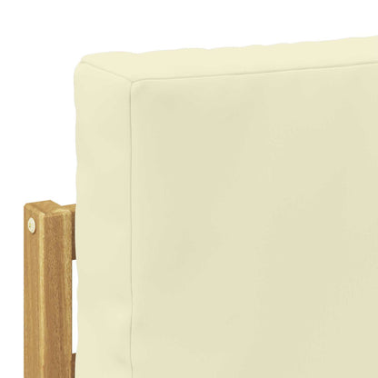 Outdoor-Sofagarnitur 6 stk. Weiß und Creme Polyester