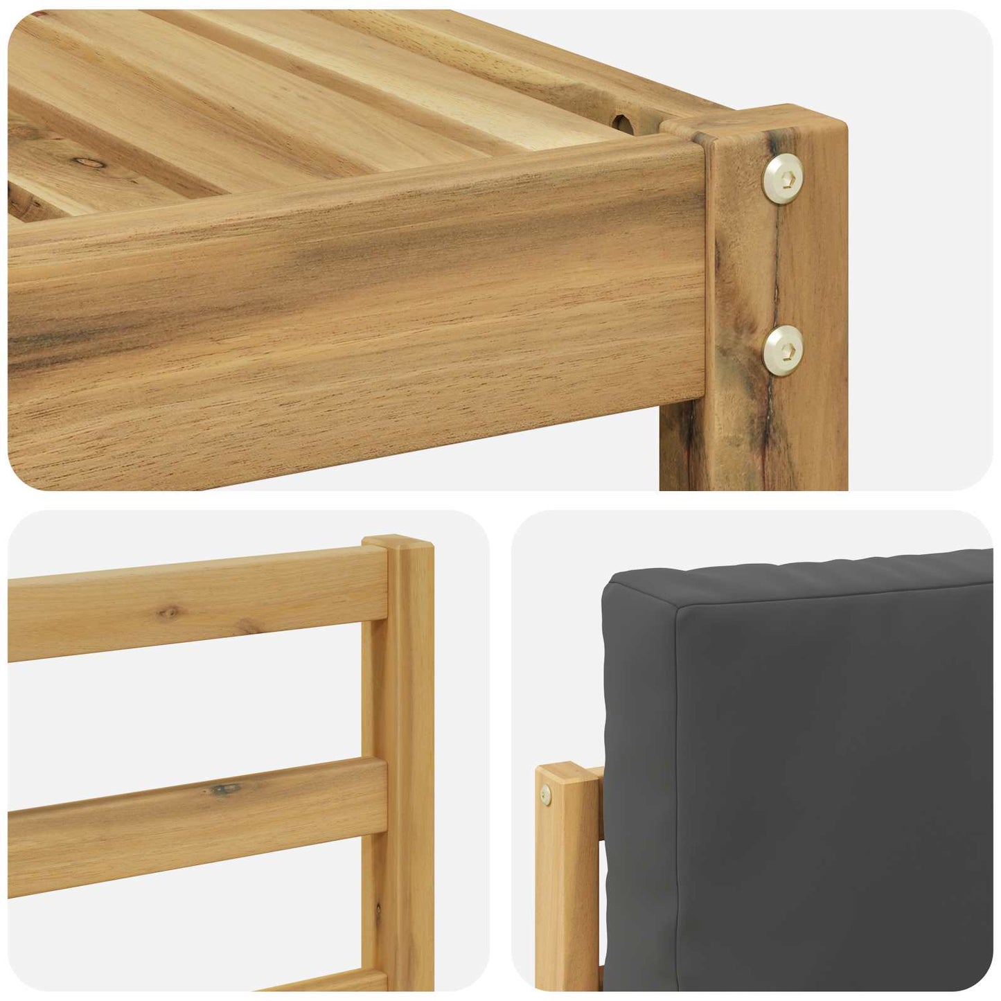 Outdoor-Sofagarnitur 9 stk. Weiß und Anthrazit Polyester