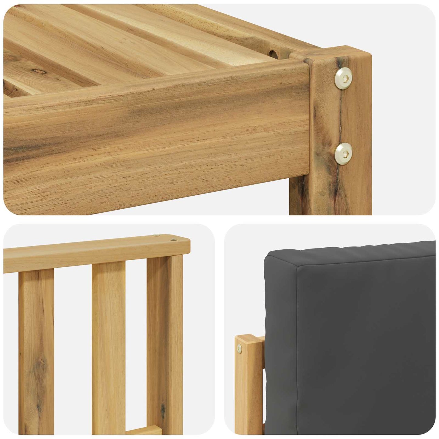 Outdoor-Sofagarnitur 9 stk. Weiß und Anthrazit Polyester