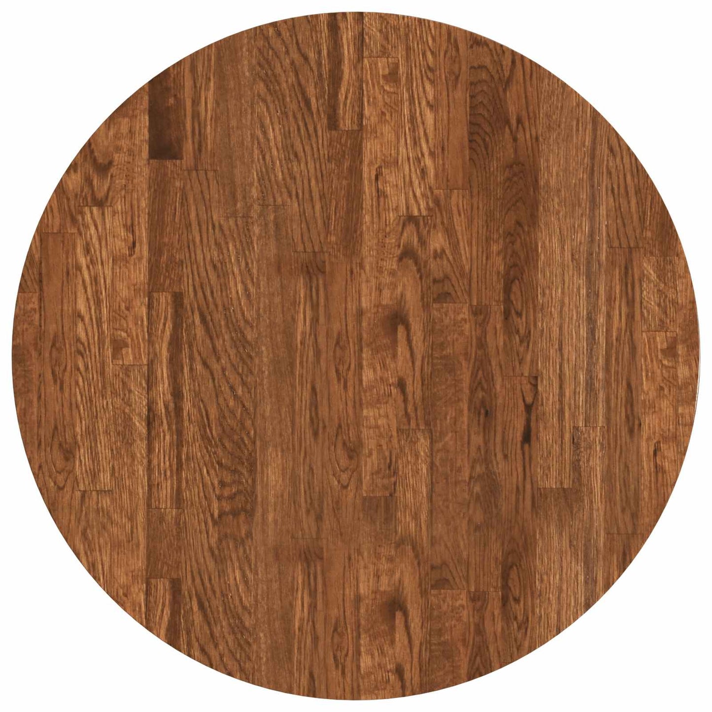 Tischplatte Ø 60 x 2,5 cm Rund Massivholz Eiche Hellbraun