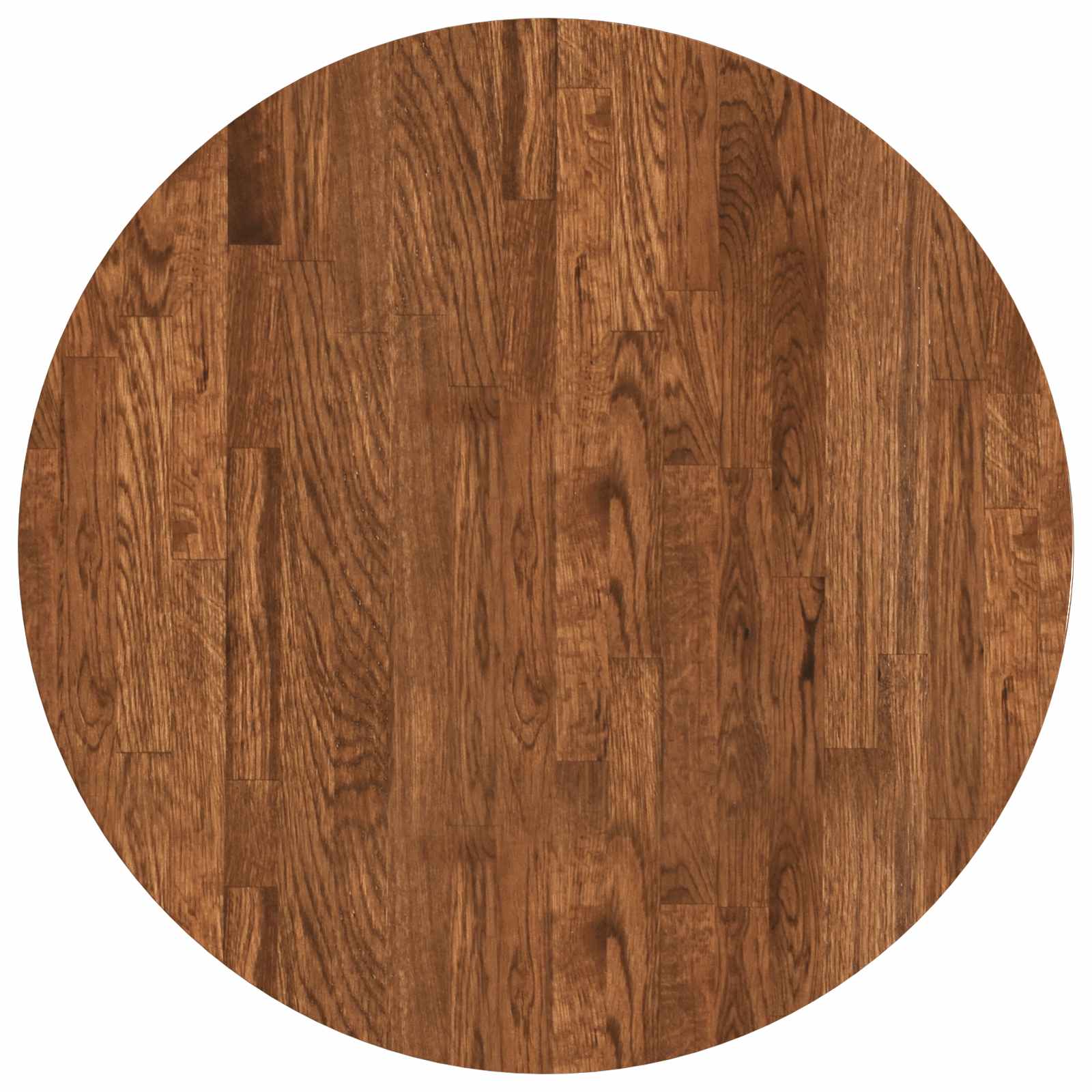 Tischplatte Ø 60 x 2,5 cm Rund Massivholz Eiche Hellbraun