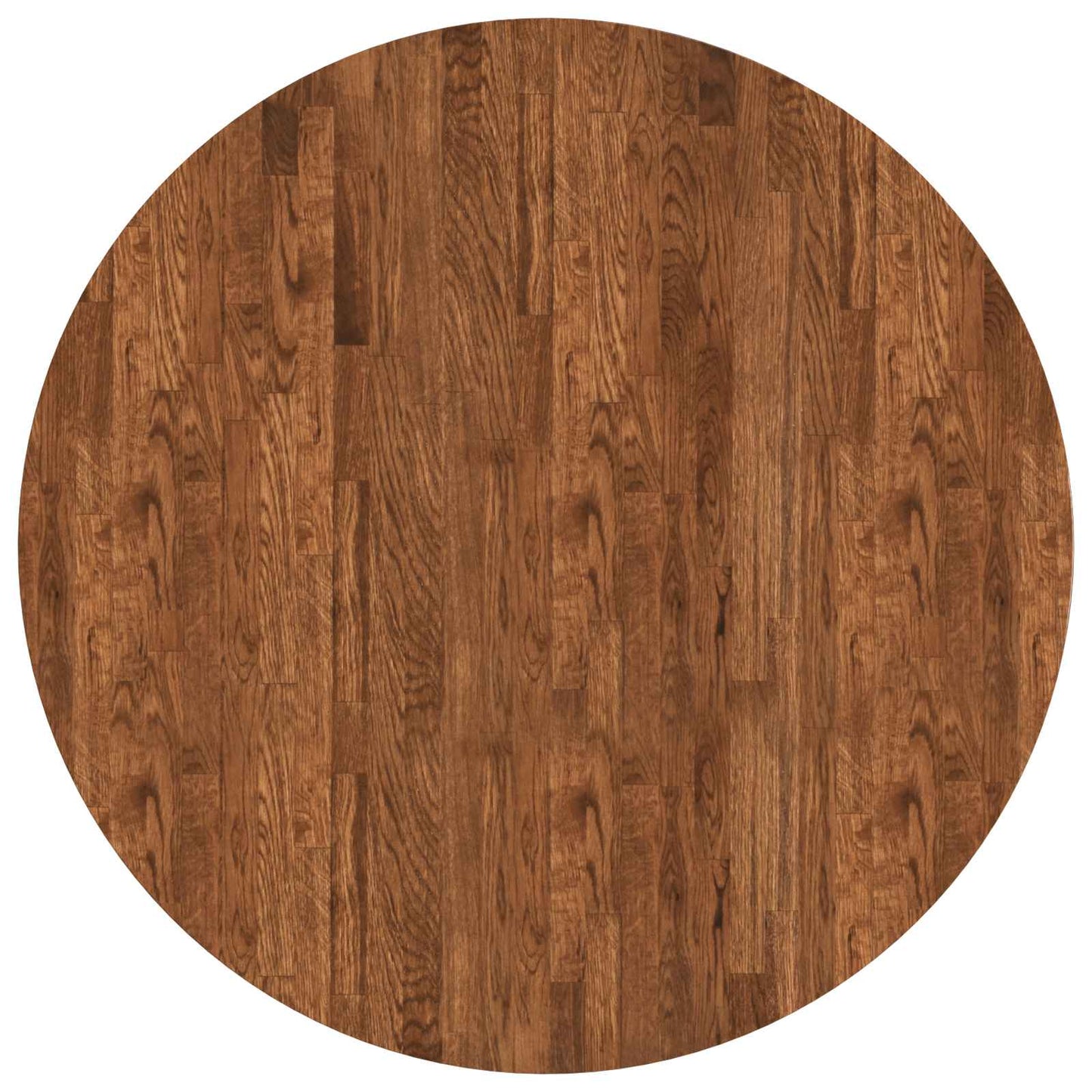 Tischplatte Ø 90 x 2,5 cm Rund Massivholz Eiche Hellbraun