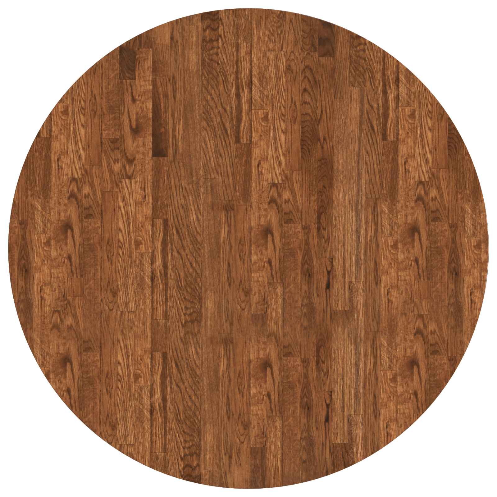 Tischplatte Ø 90 x 2,5 cm Rund Massivholz Eiche Hellbraun