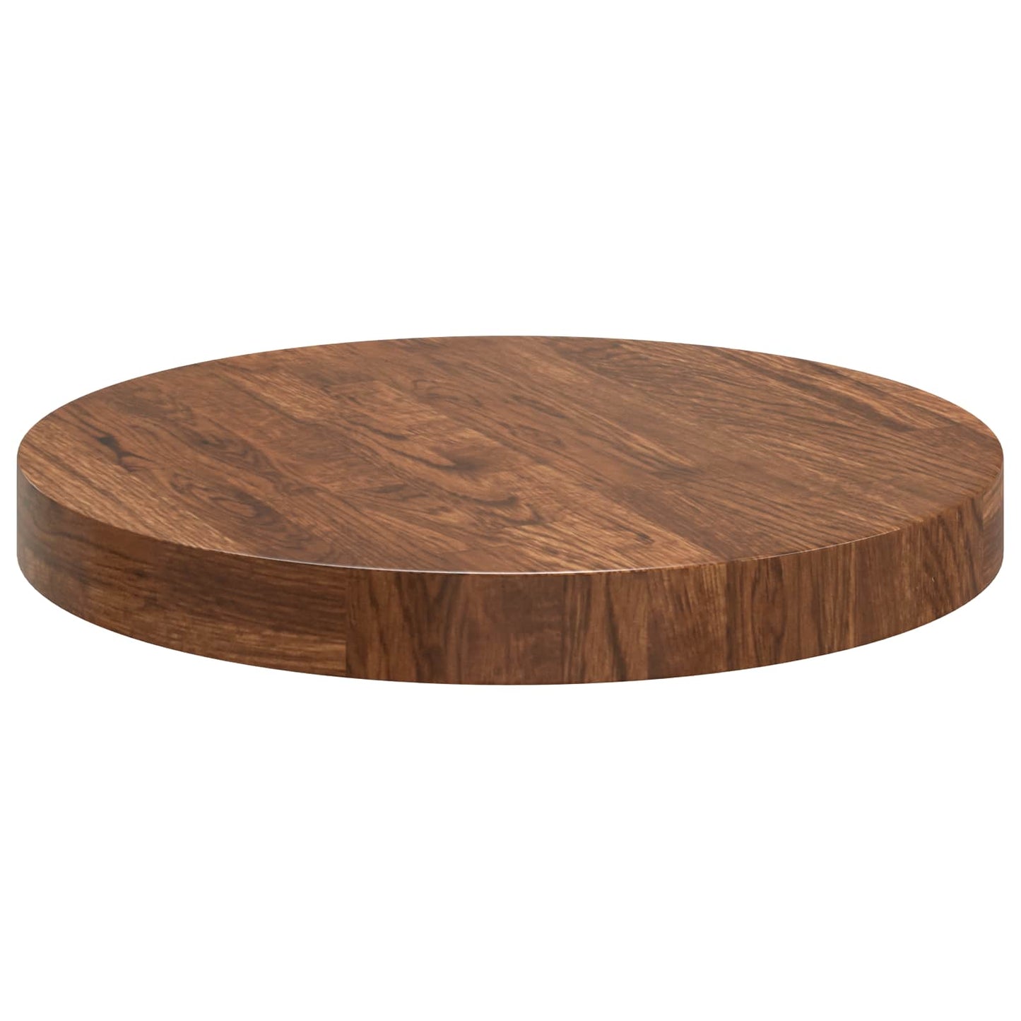 Tischplatte Ø 40 x 4 cm Rund Massivholz Eiche Hellbraun