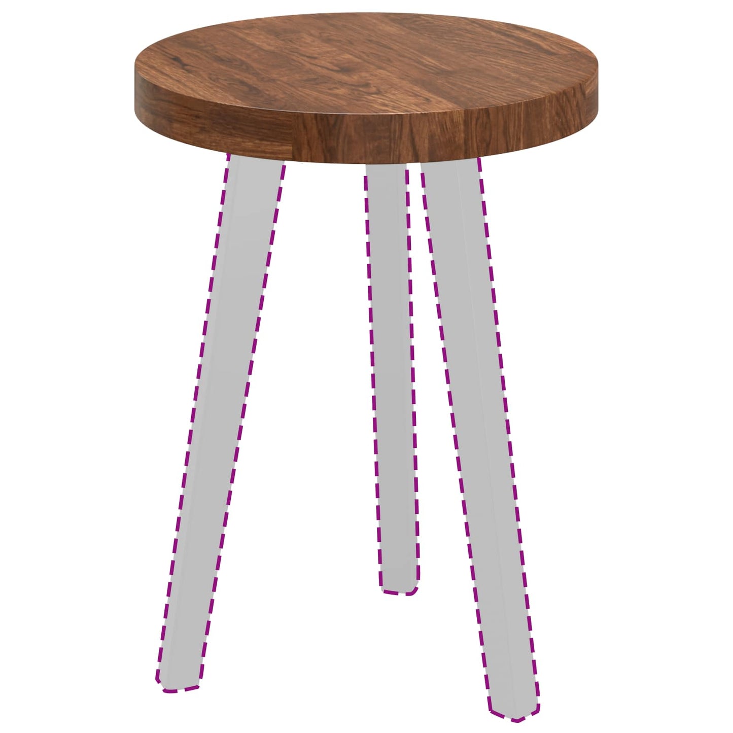 Tischplatte Ø 40 x 4 cm Rund Massivholz Eiche Hellbraun