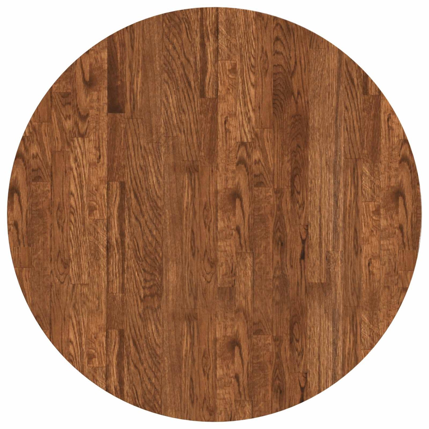 Tischplatte Ø 70 x 4 cm Rund Massivholz Eiche Hellbraun