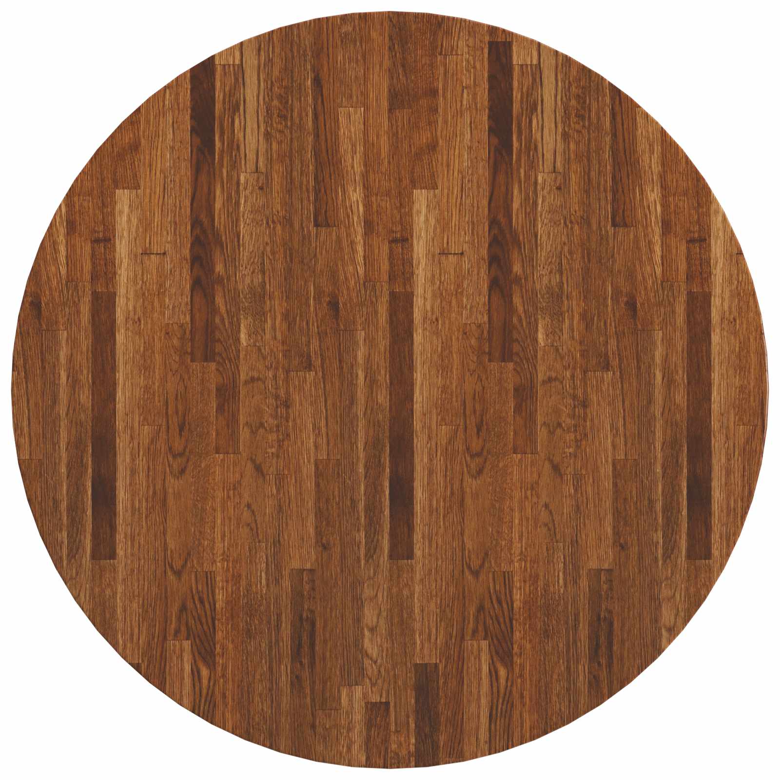 Tischplatte Ø 80 x 4 cm Rund Massivholz Eiche Hellbraun