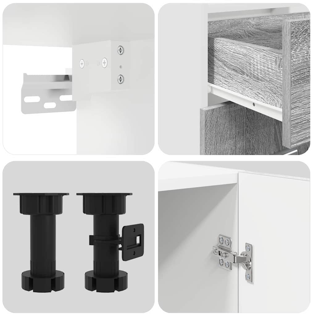 Kücheneinheit Lyon 4 pcs Grau Sonoma Holzwerkstoff