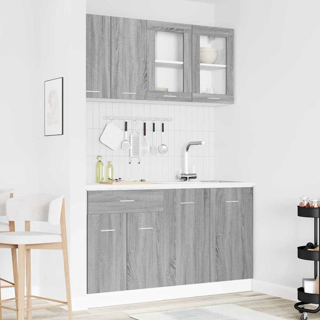Kücheneinheit Lyon 4 pcs Grau Sonoma Holzwerkstoff