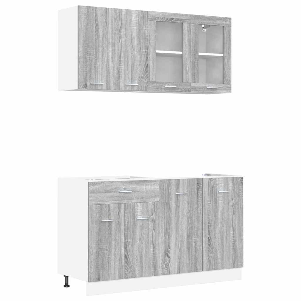 Kücheneinheit Lyon 4 pcs Grau Sonoma Holzwerkstoff
