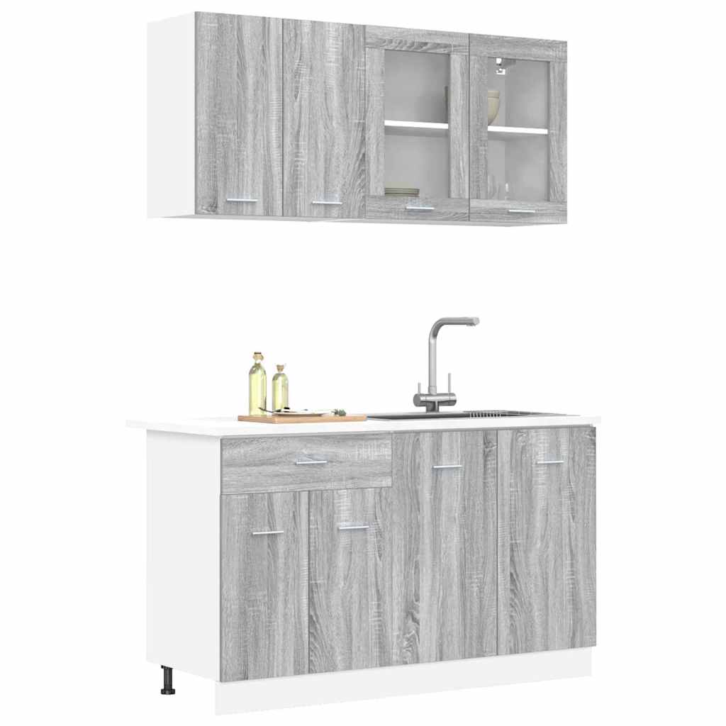 Kücheneinheit Lyon 4 pcs Grau Sonoma Holzwerkstoff