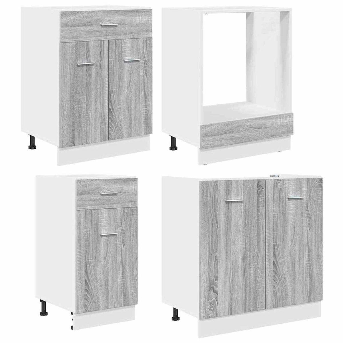 Kücheneinheit Lyon 8 stk. Graues Sonoma Holzwerkstoff