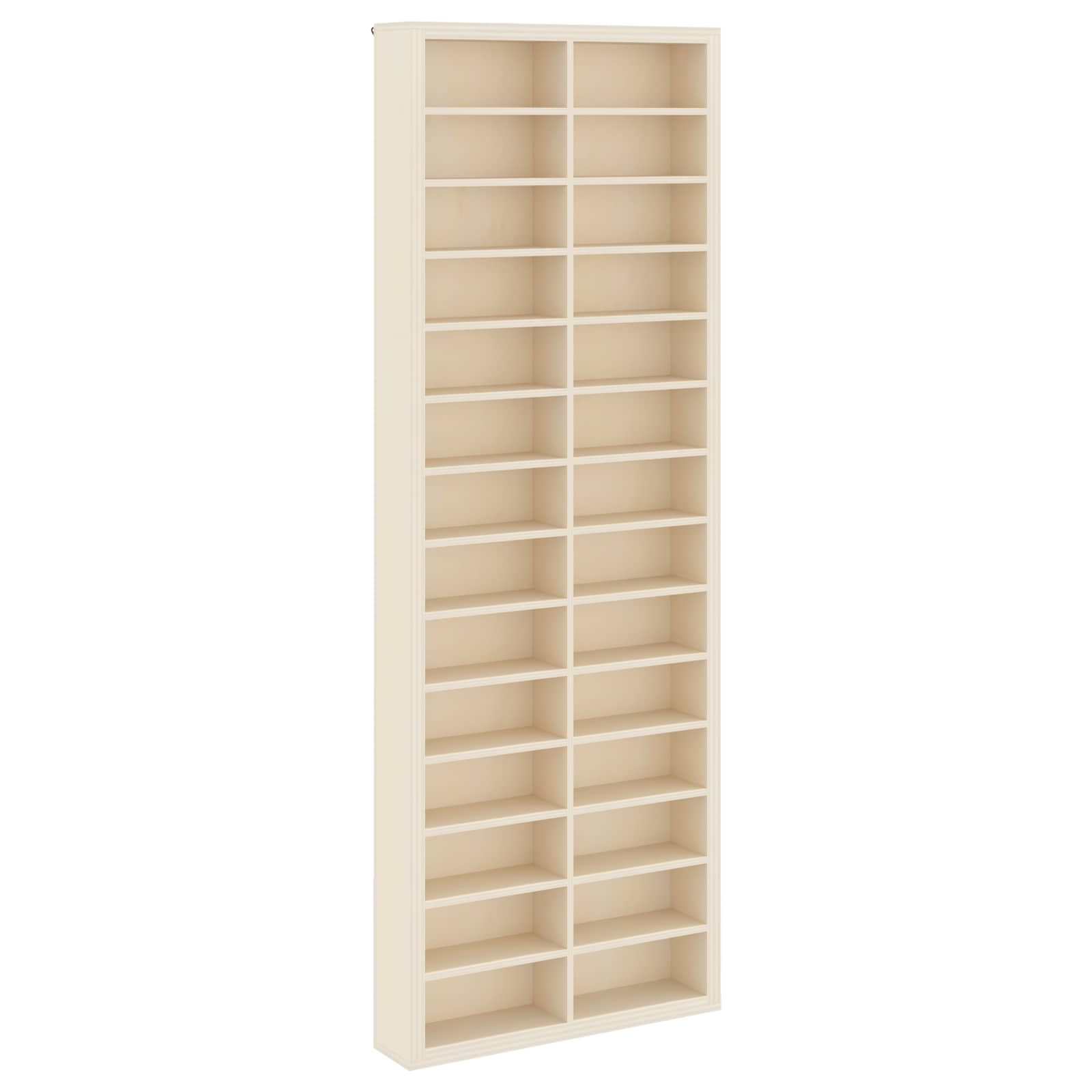 Wanddisplay-Case Wandhalterung Beige 21 x 4,5 x 59 cm