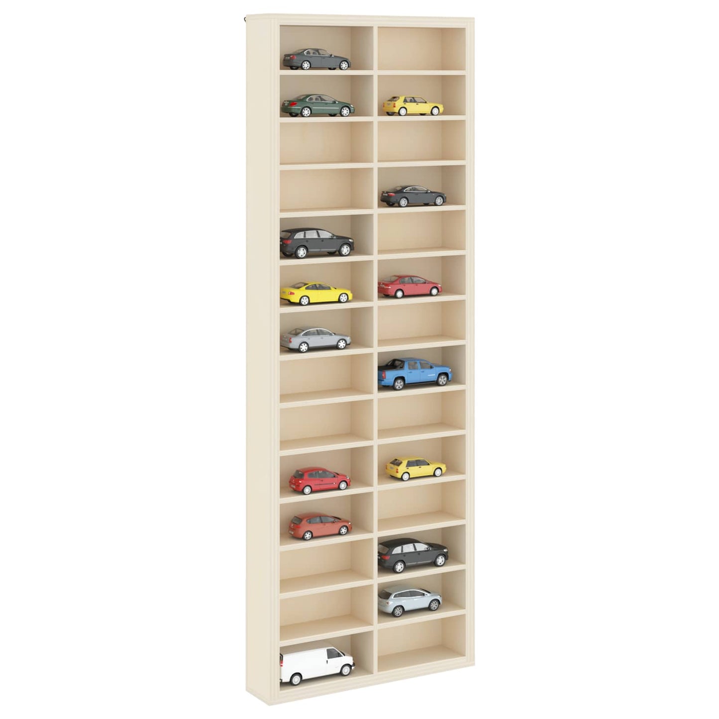 Wanddisplay-Case Wandhalterung Beige 21 x 4,5 x 59 cm