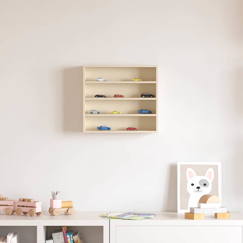 Wanddisplay-Case Wandhalterung Beige 40 x 8,5 x 37 cm