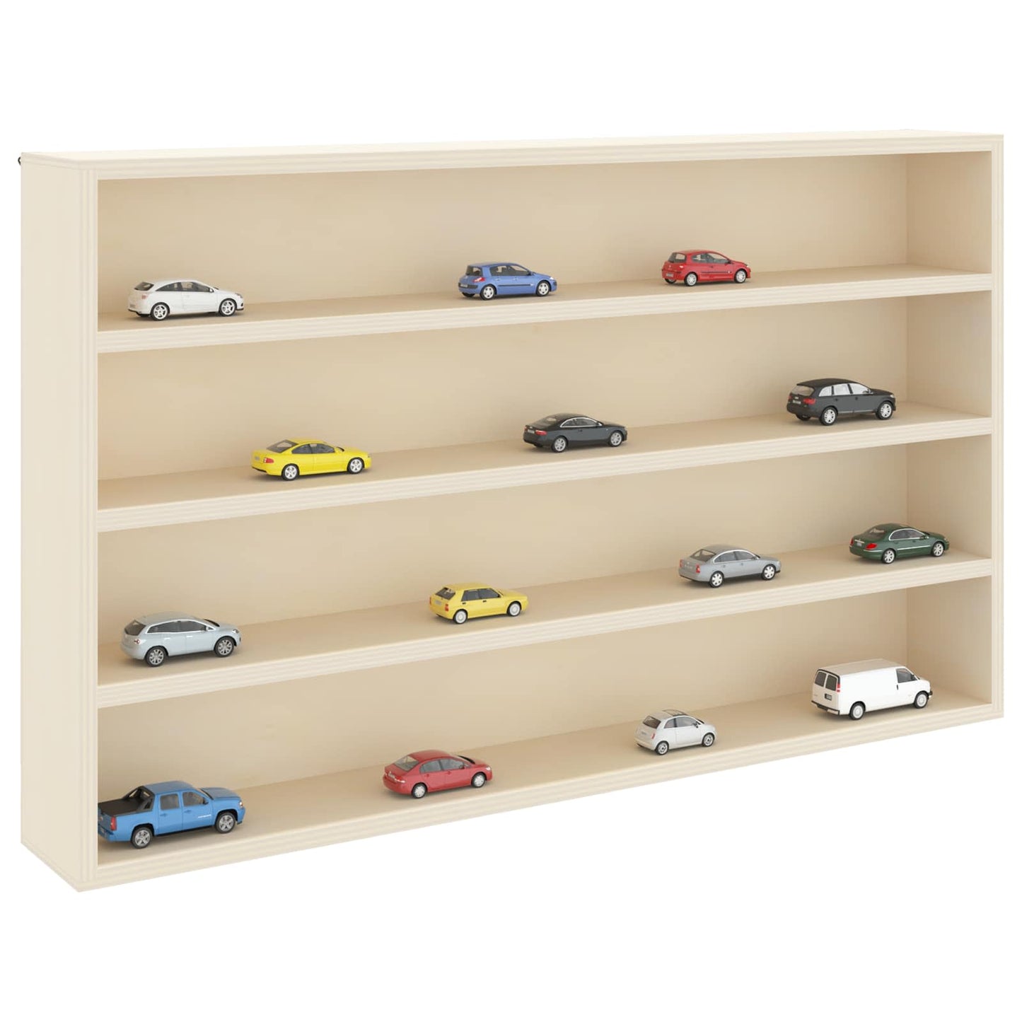 Wanddisplay-Case Wandhalterung Beige 60 x 8,5 x 37 cm