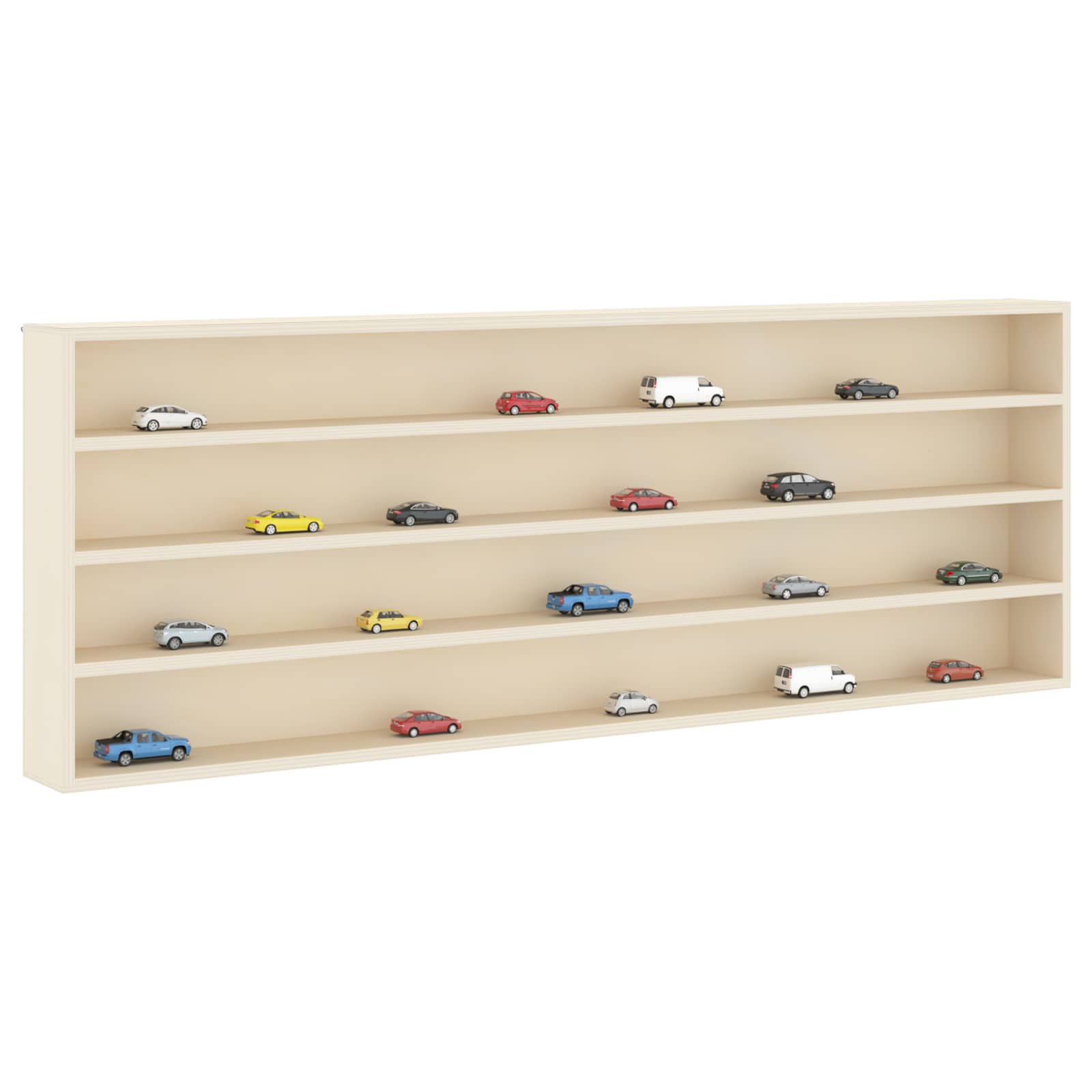 Wanddisplay-Case Wandhalterung Beige 100 x 8,5 x 36 cm