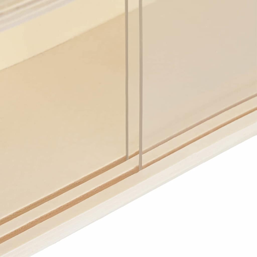 Wanddisplay-Case mit Regal Beige 40 x 8,5 x 54 cm Sperrholz