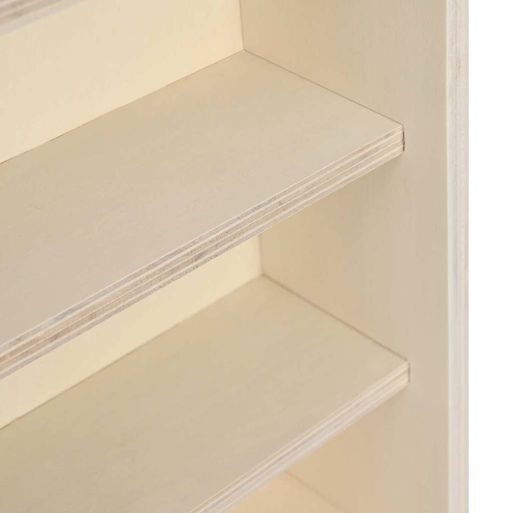 Wanddisplay-Case mit Regal Beige 60 x 8,5 x 54 cm Sperrholz