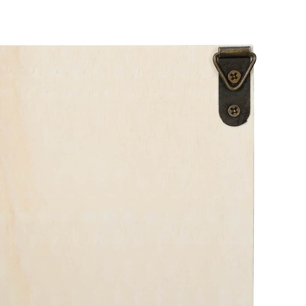 Holz-Sammelvitrine mit Regal Braun 80 x 8,5 x 54 cm Sperrholz