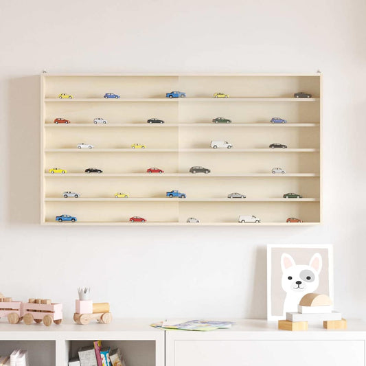 Holz-Sammelvitrine mit Regal Braun 100 x 8,5 x 54 cm Sperrholz