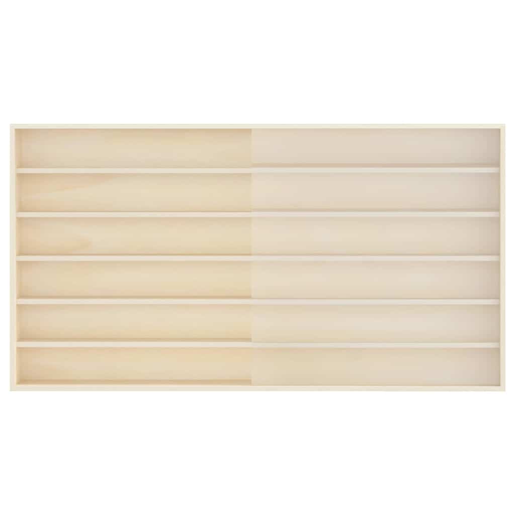 Holz-Sammelvitrine mit Regal Braun 100 x 8,5 x 54 cm Sperrholz