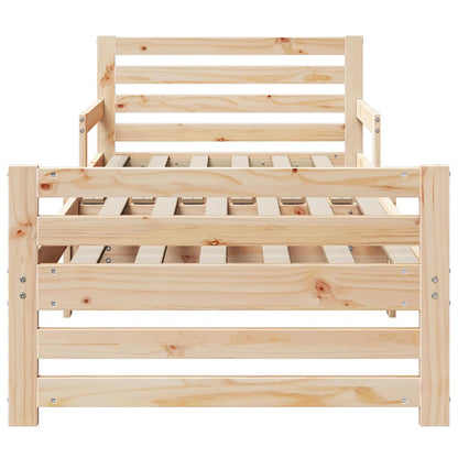 Bettrahmen mit Kopfteil Braun 80 x 200 cm Holzwerkstoff