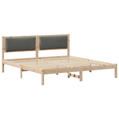 Bettrahmen Dunkelgrau 180 x 200 cm Massives Kiefernholz