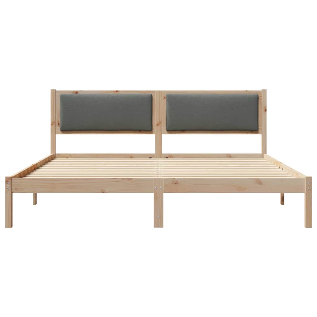 Bettrahmen Dunkelgrau 180 x 200 cm Massives Kiefernholz