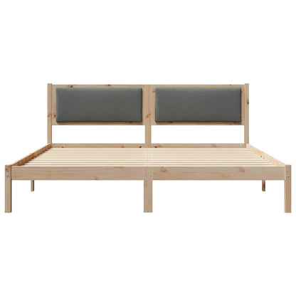 Bettrahmen Dunkelgrau 180 x 200 cm Massives Kiefernholz