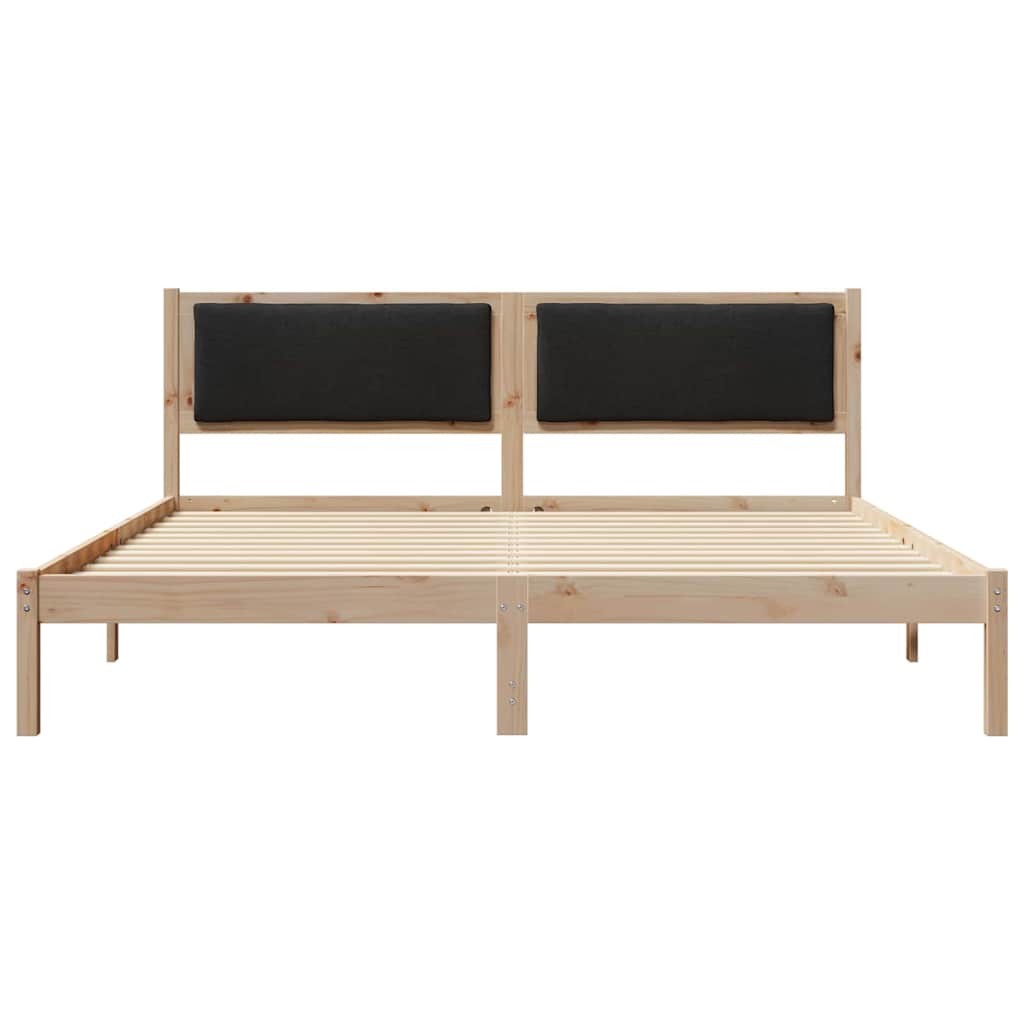Bettrahmen Schwarz 180 x 200 cm Massives Kiefernholz