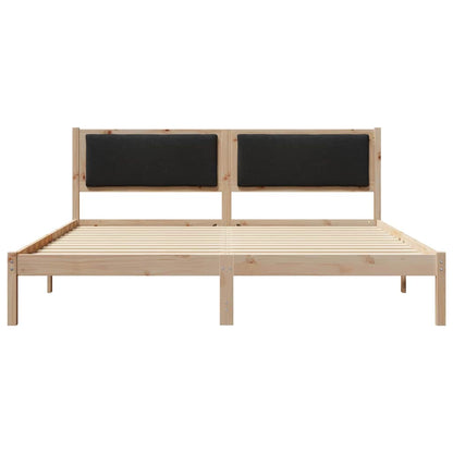 Bettrahmen Schwarz 180 x 200 cm Massives Kiefernholz
