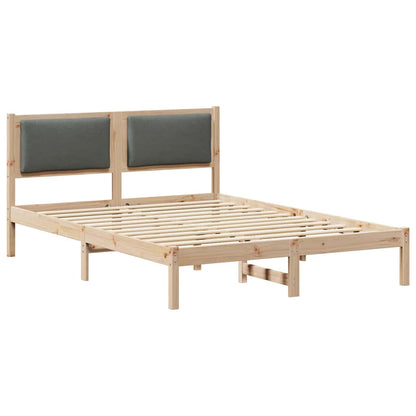 Bettrahmen Dunkelgrau 160 x 200 cm Massives Kiefernholz