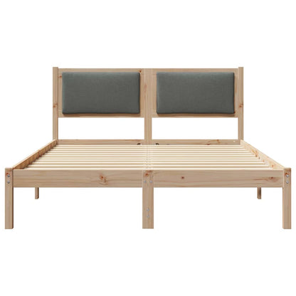 Bettrahmen Dunkelgrau 160 x 200 cm Massives Kiefernholz