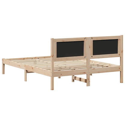 Bettrahmen Schwarz 140 x 200 cm Massives Kiefernholz
