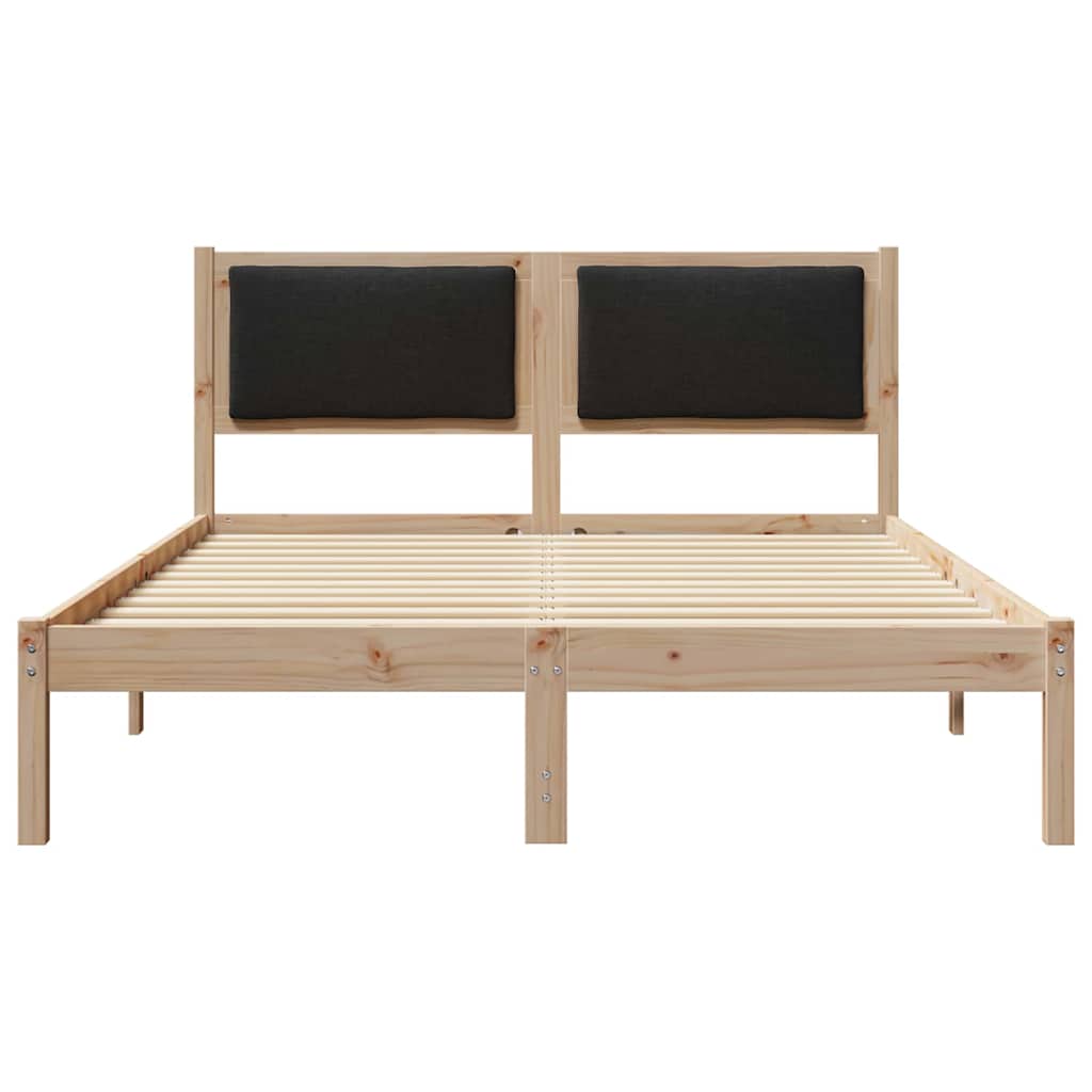 Bettrahmen Schwarz 140 x 200 cm Massives Kiefernholz