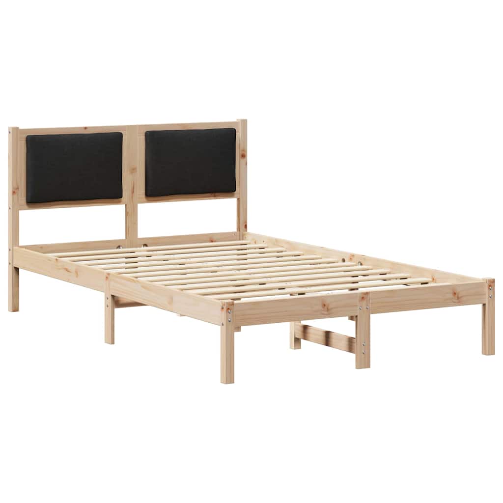 Bettrahmen Schwarz 120 x 190 cm Massives Kiefernholz