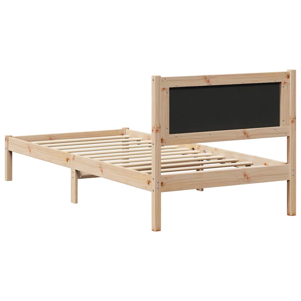 Bettrahmen Dunkelgrau 100 x 200 cm Massives Kiefernholz