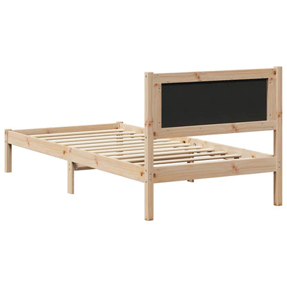 Bettrahmen Dunkelgrau 90 x 200 cm Massives Kiefernholz