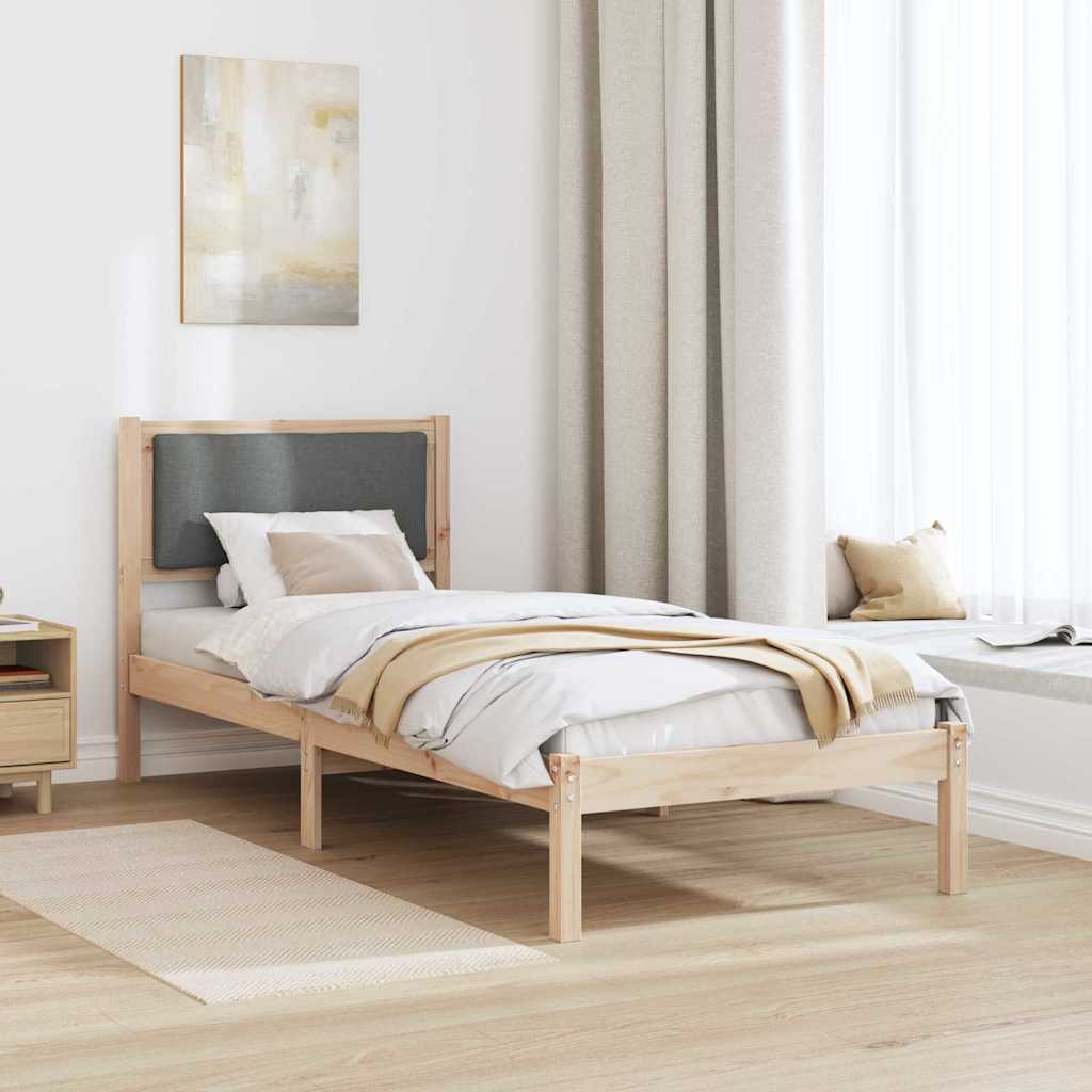 Bettrahmen Dunkelgrau 80 x 200 cm Massives Kiefernholz