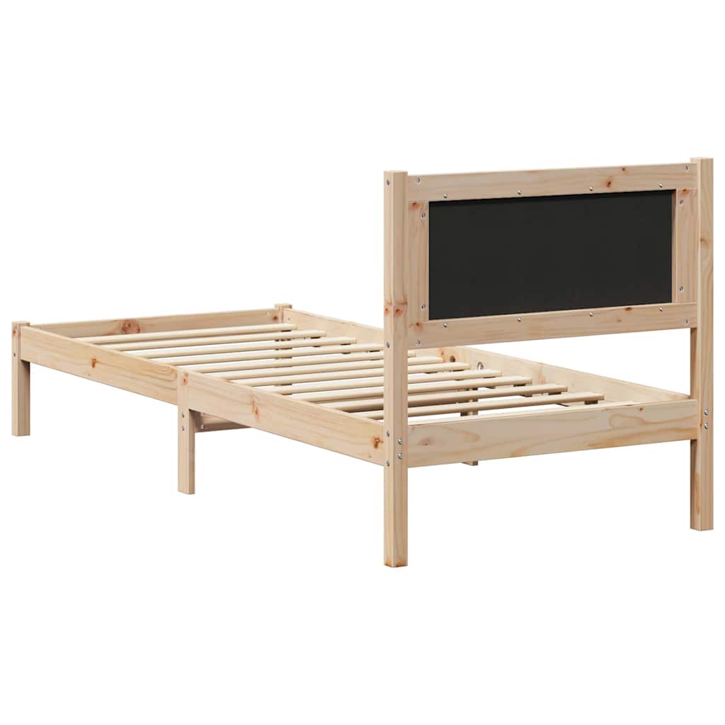 Bettrahmen Dunkelgrau 80 x 200 cm Massives Kiefernholz